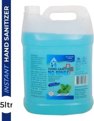 No Rinse Hand Sanitizer - Refreshing Mint Flavor, 5 Liters
